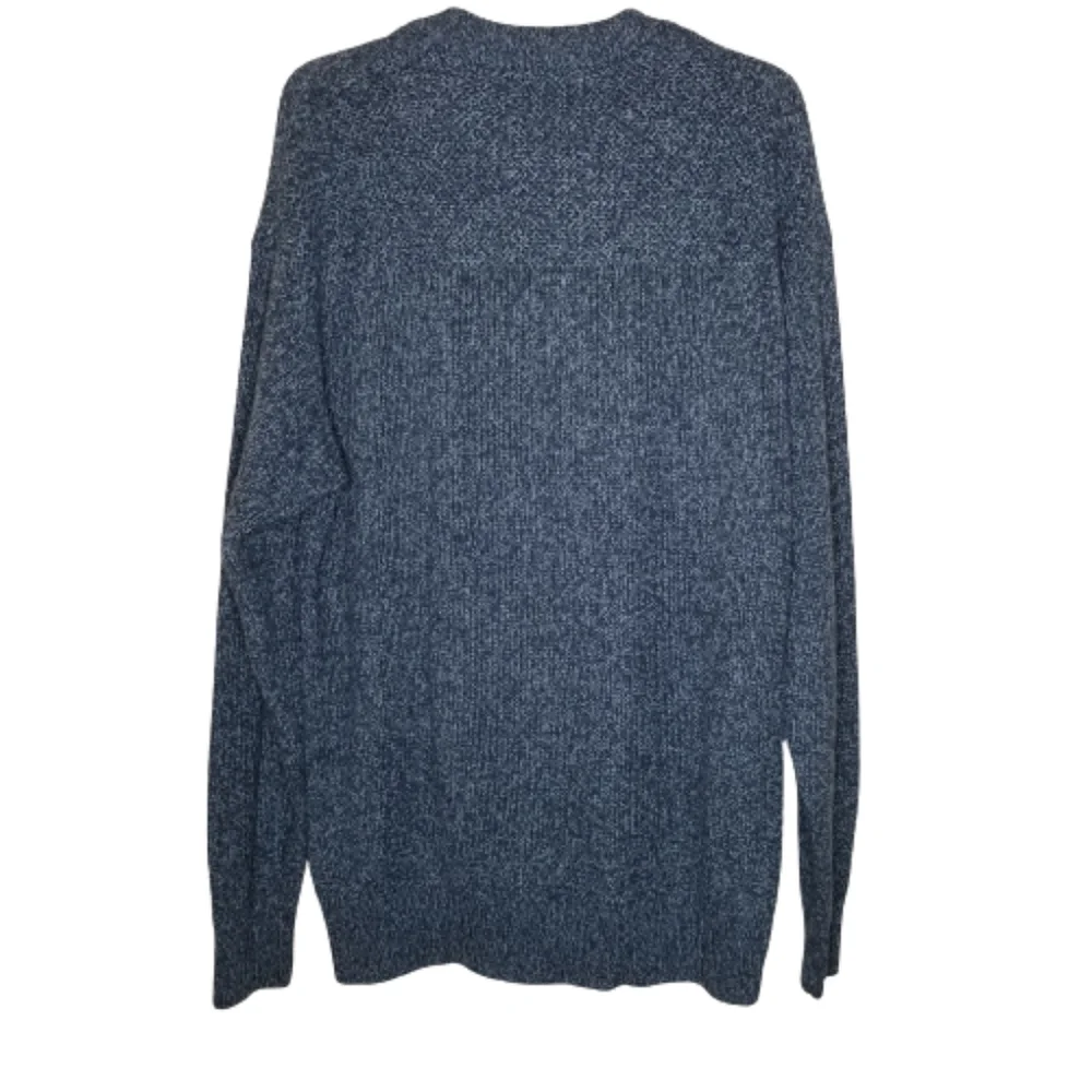 Red Head Blue Henley Pullover Knit Sweater‎ Long Sleeve Sweatshirt Size X…